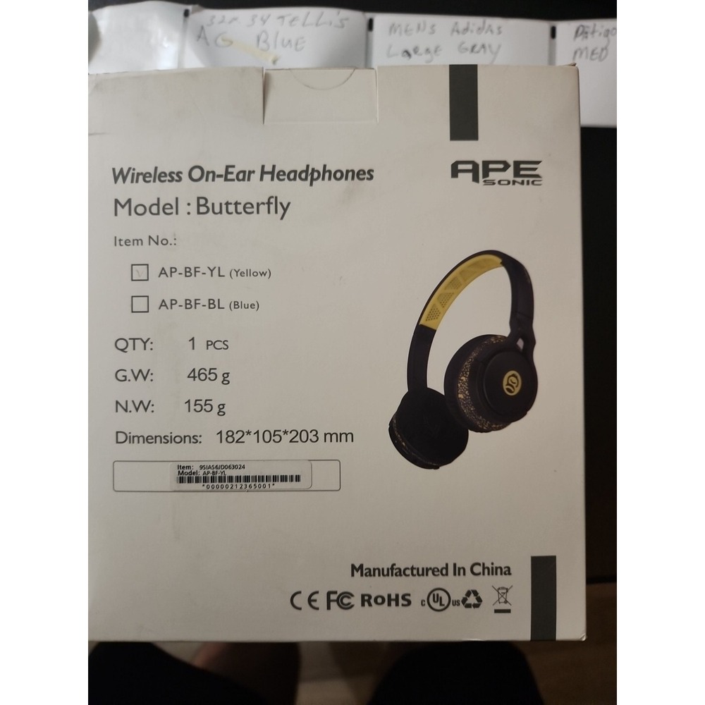 APE Sonic Maestro Headphones Black/Yellow ***SEALED - BRAND NEW*** - Picture 4 of 5